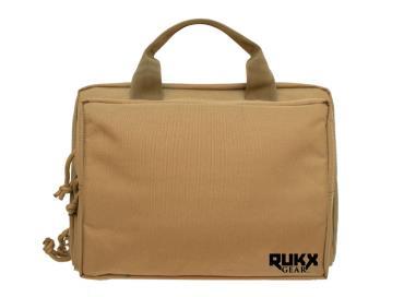 ATI DOUBLE PISTOL CASE TAN RUKX GEAR