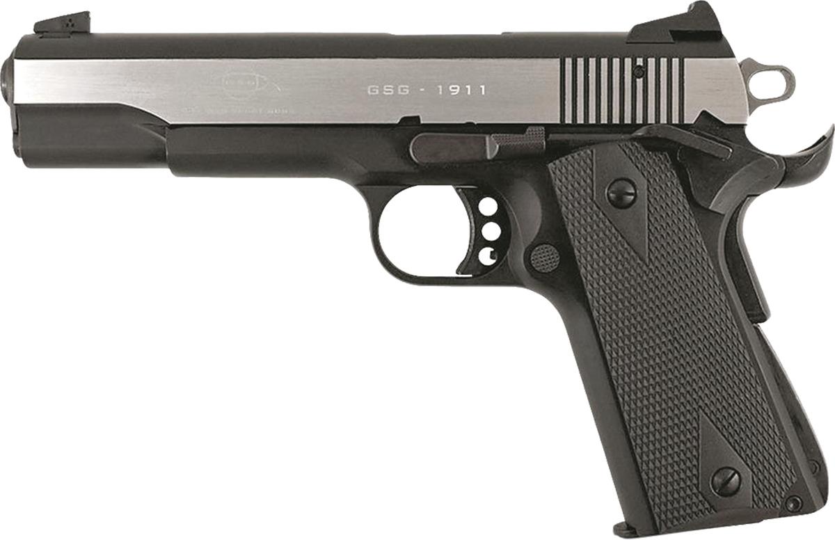 ATI GSG M1911 HGA 22LR 5 BL W/ POLISHED SLIDE & BLK GRIP 10RD