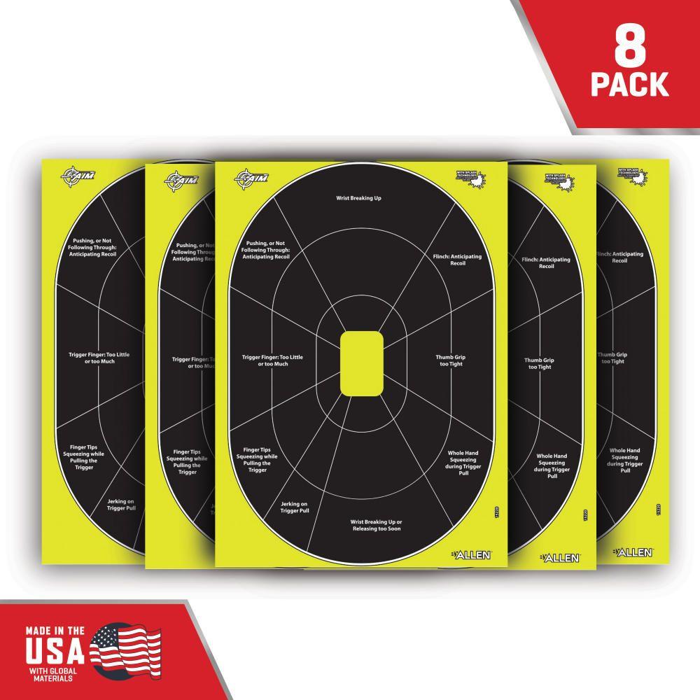 ALLEN EZAIM SPLASH REACTIVE 12.5 x 18.25 HANDGUN TRAINER 30 PER PAD