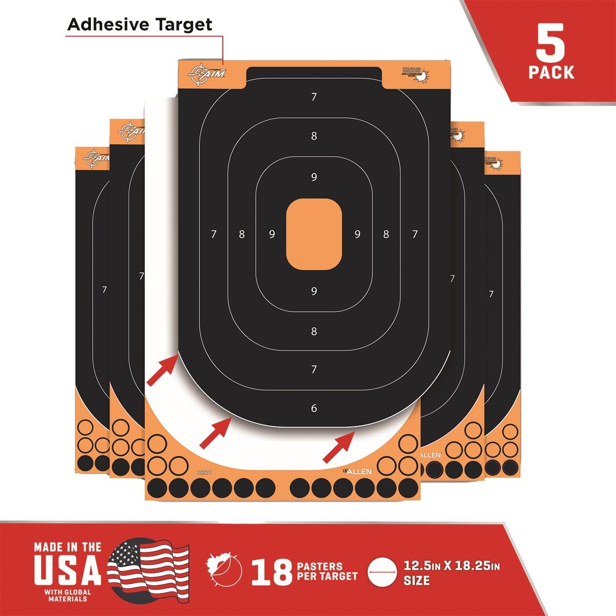 ALLEN ADHESIVE SPLASH HANDGUN TRAINING TARGET 12 X 18 INCH 5 PER PACK