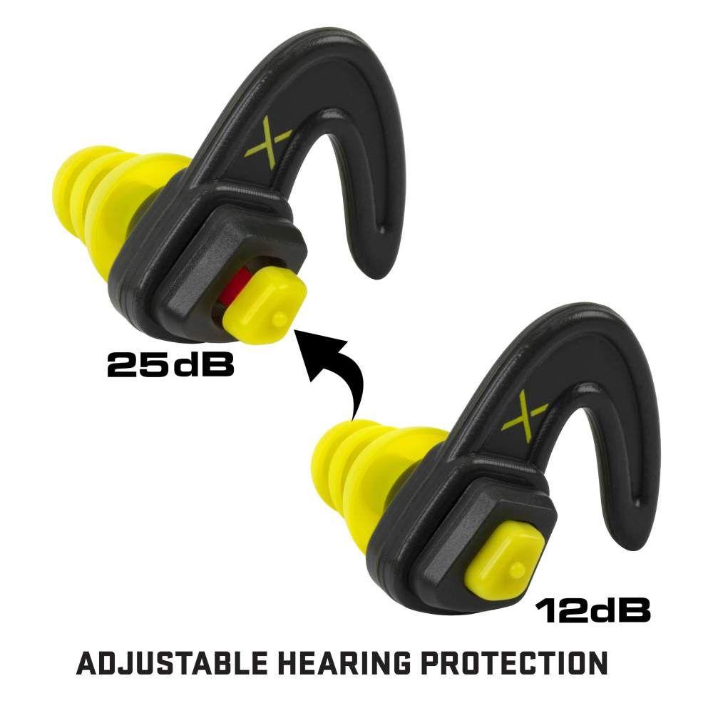 ALLEN ULTRX SHIFT ADJUSTABLE PROTECTION EAR PLUGS GRAY AND YELLOW
