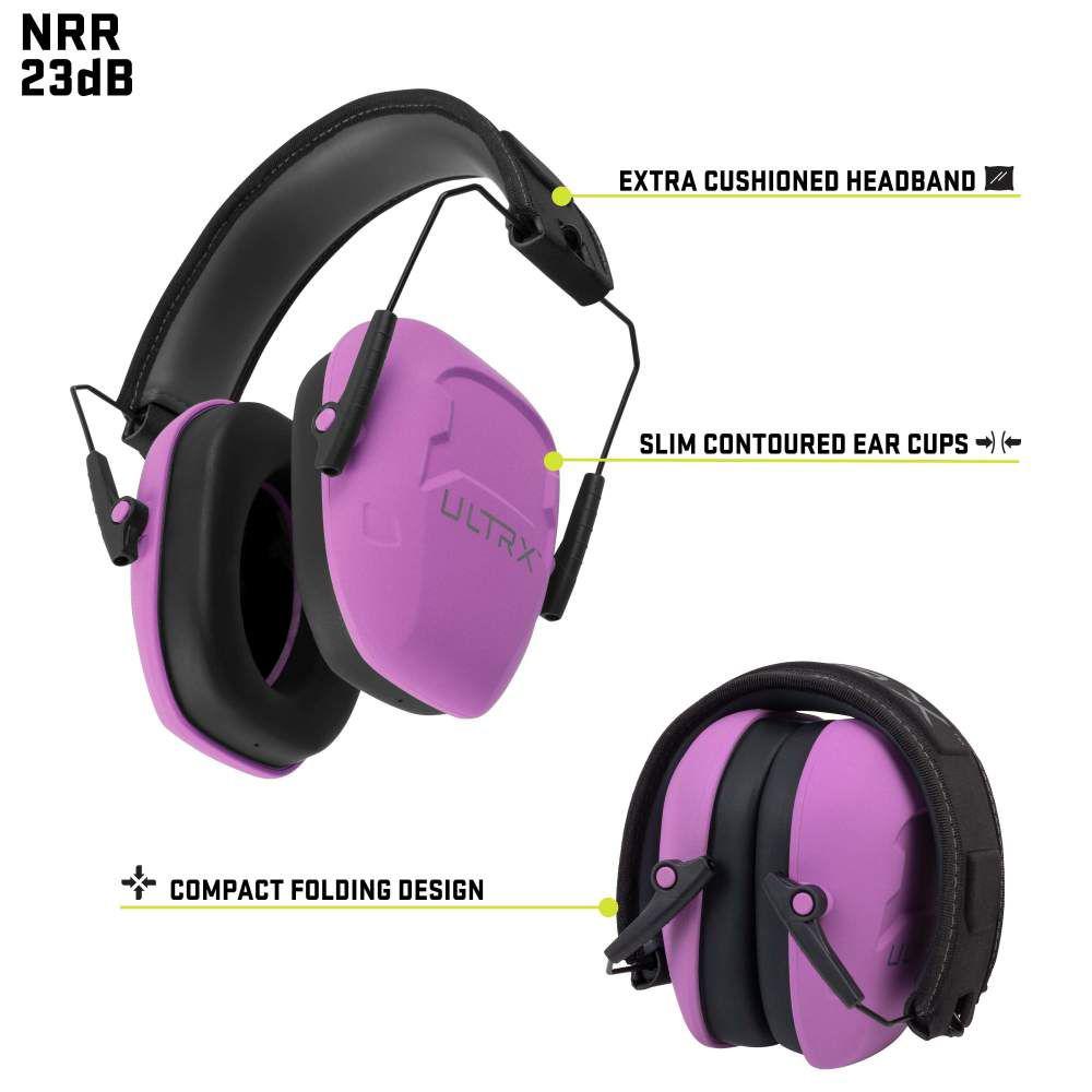 ULTRX Shield Passive Earmuff - Plum