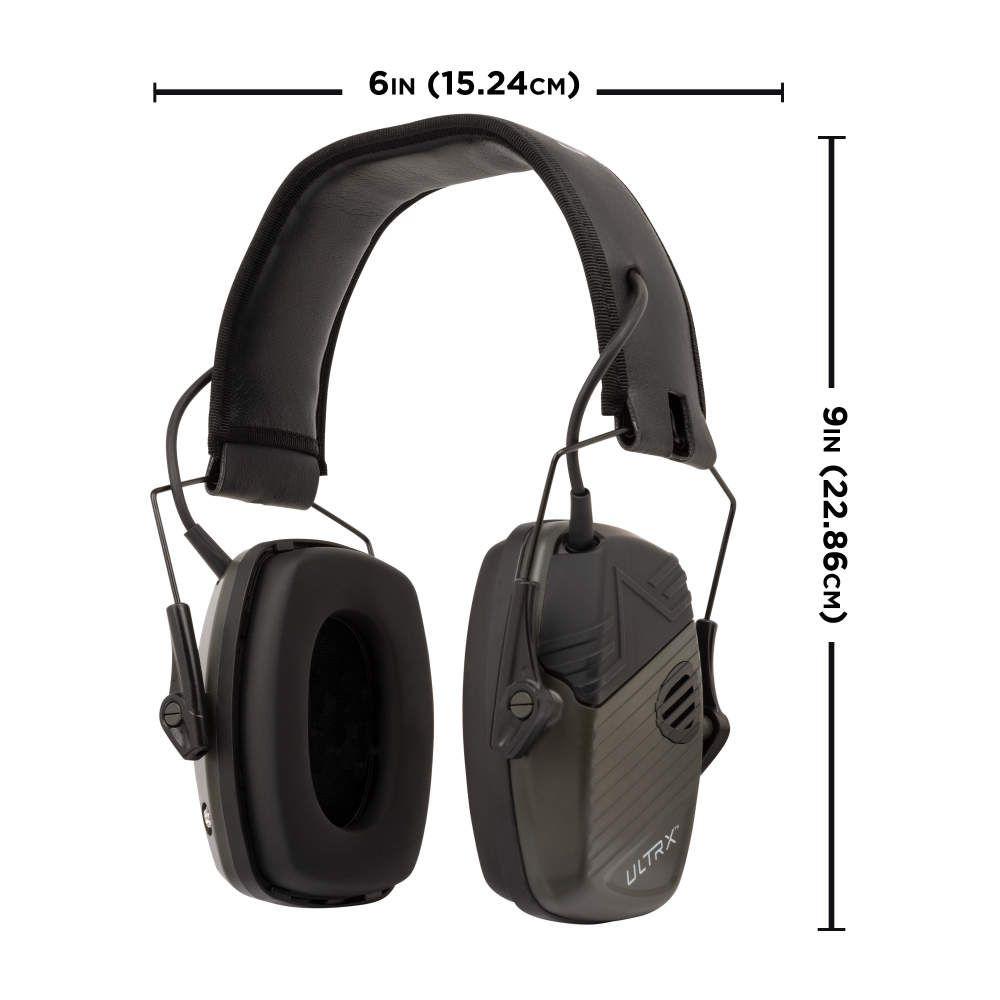 ULTRX Stereo Electronic Earmuff - Olive