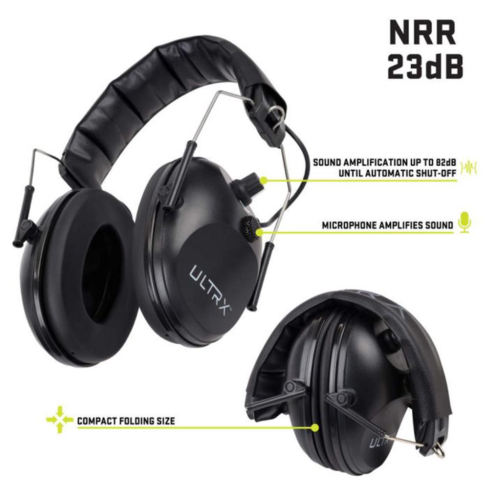ULTRX Electronic Earmuff - Black