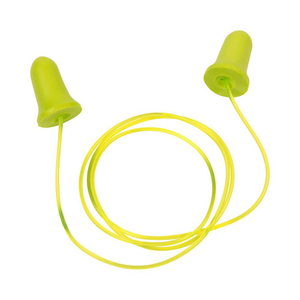 ULTRX Tethered Tapered Foam Ear Plugs - 5 Pairs - Lime