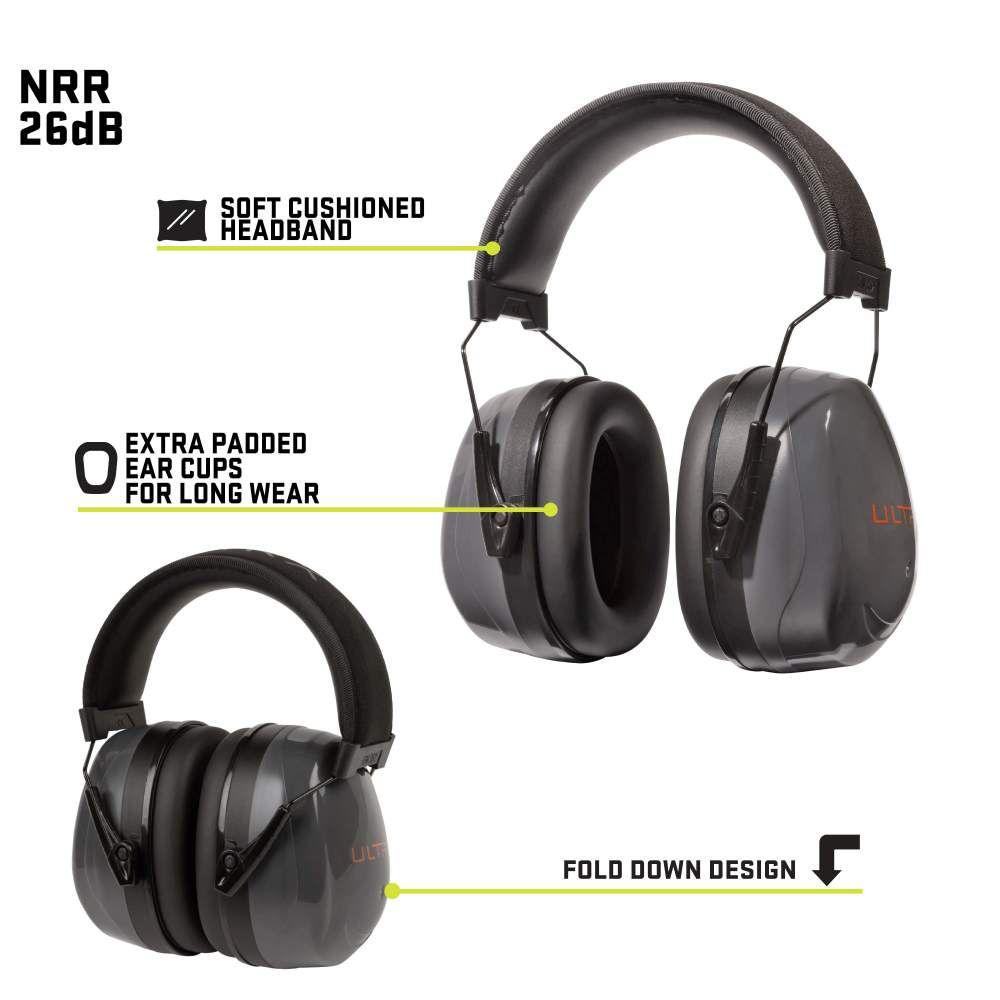 ULTRX Heavy Sound Defender Passive Earmuff - Gray