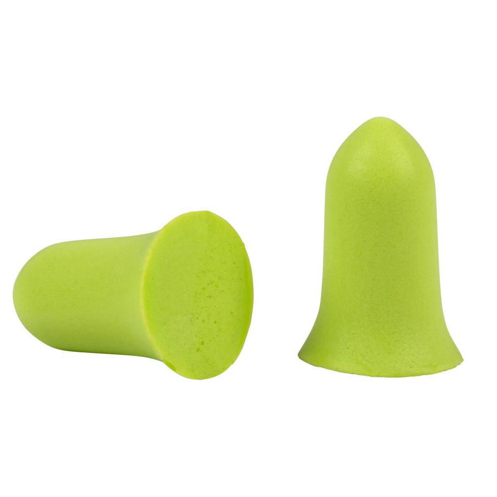 UltrX Tapered Foam Ear Plugs - 25 Pairs Jar - Lime