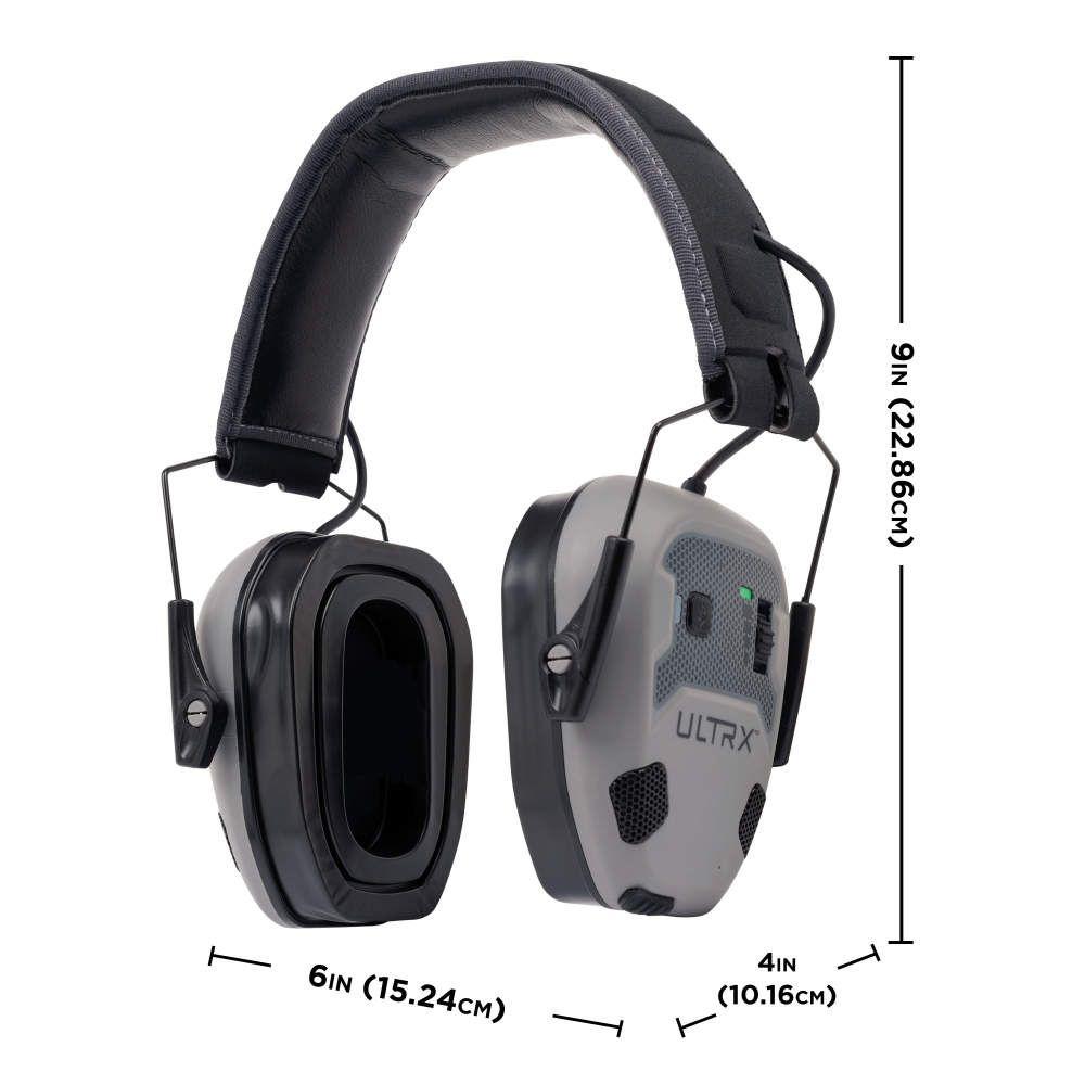 UltrX Bionic Fuse Bluetooth Electronic Earmuff - Cement Gray