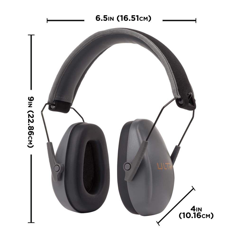 ULTRX Slim Profile Passive Earmuff - Gray