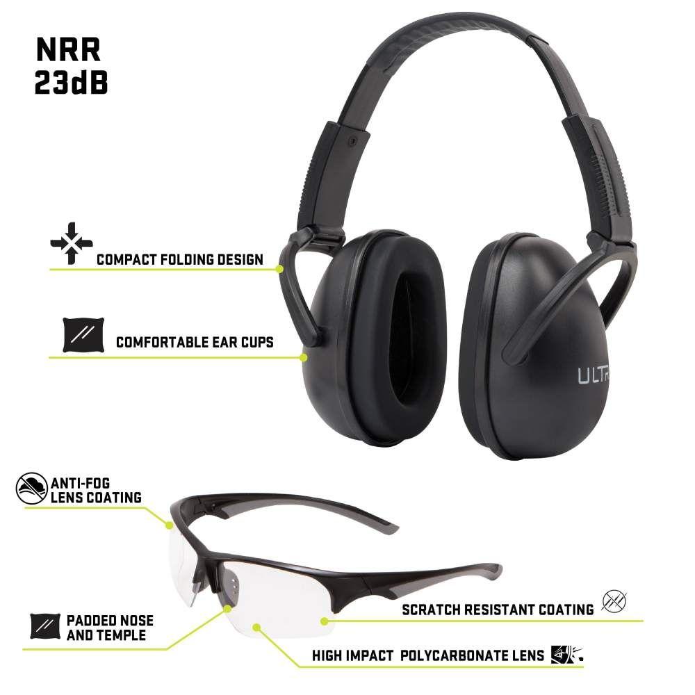 ALLEN ULTRX BLOCKER EAR/ EYE PROTECTION COMBO BLACK