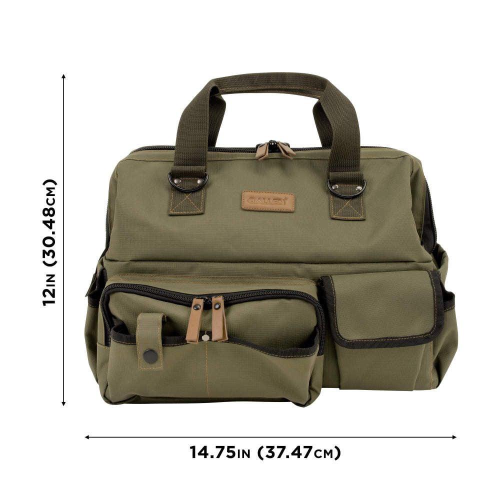 ALLEN TRIUMPH RANGE BAG WITH PISTOL MAT GREEN RIPSTOP