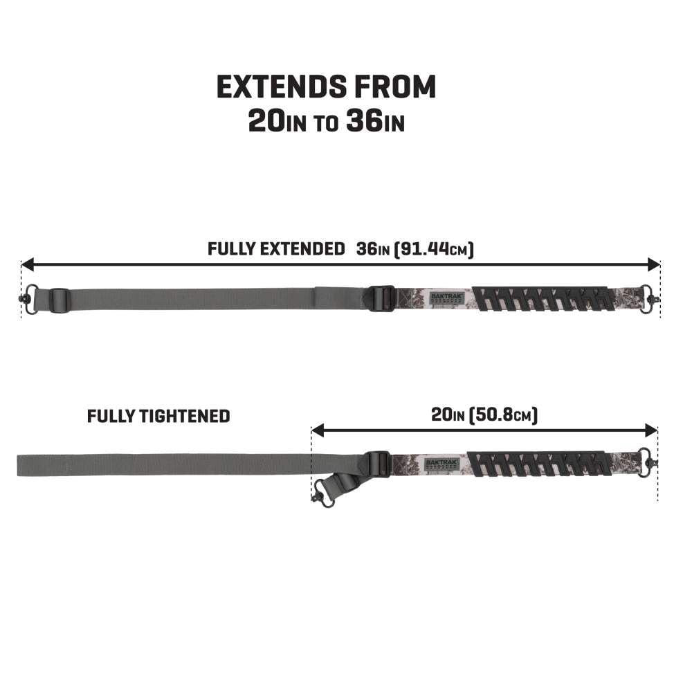 Tac Six Trak Traction Web Sling with QD Swivels, Veil Tac Gray