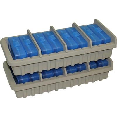 MTM AMMO RACK WITH 9 P50-9M-24 AMMO BOXES CLR BLUE/DK EARTH