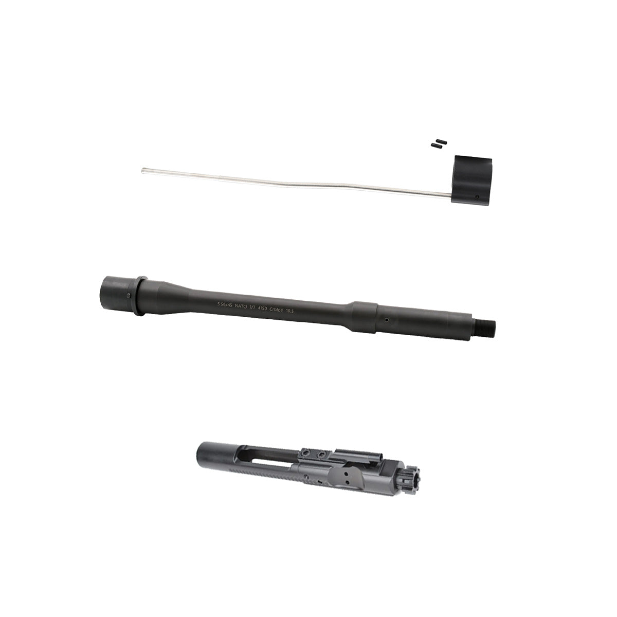 AT3 Barrel Builder Kit - 10.5″ 5.56 NATO Government Profile Carbine Length Barrel, Gas Block, Gas Tube & BCG