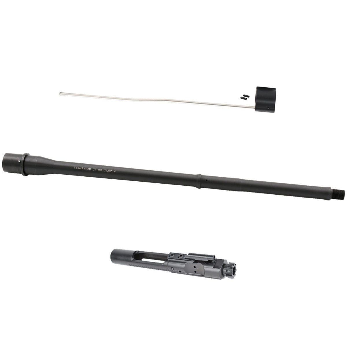 AT3 Barrel Builder Kit - 16″ 5.56 NATO Pencil Profile Mid-Length Barrel, Gas Block, Gas Tube & BCG