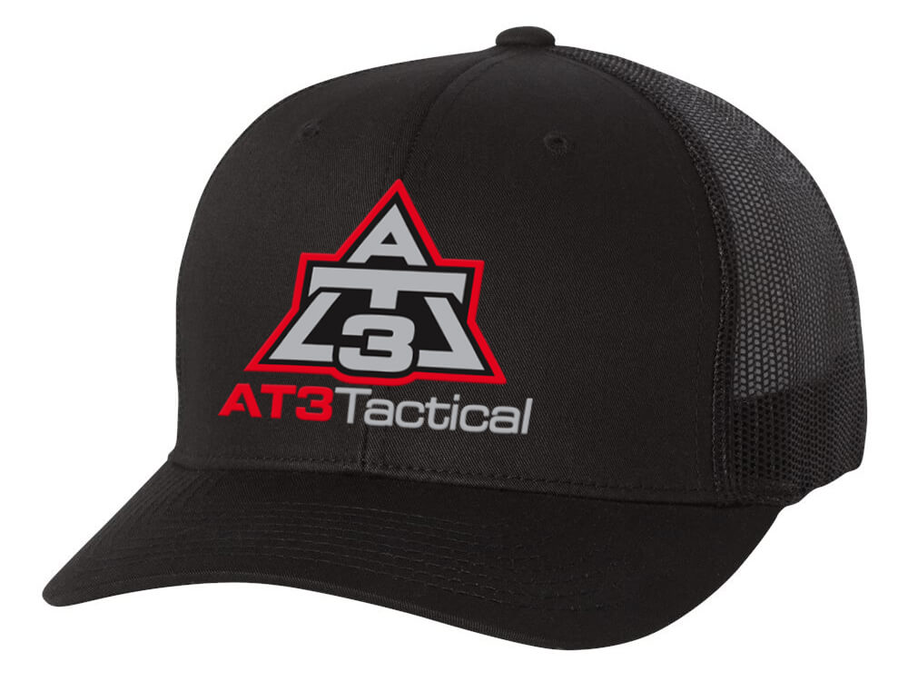 AT3 Tactical Hat - Mesh Trucker Cap - Black