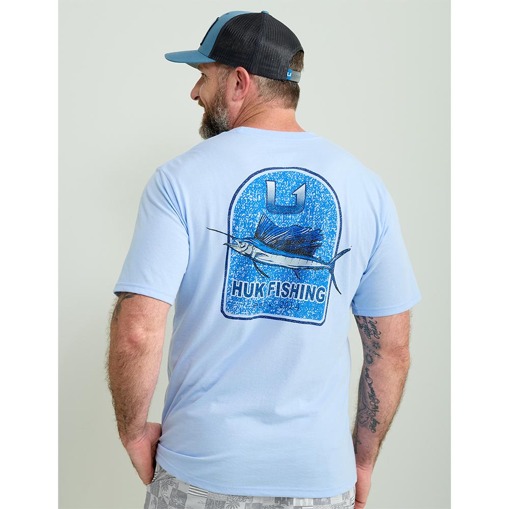 HUK KC BADGE SERIES TEE WINDSURFER SS S