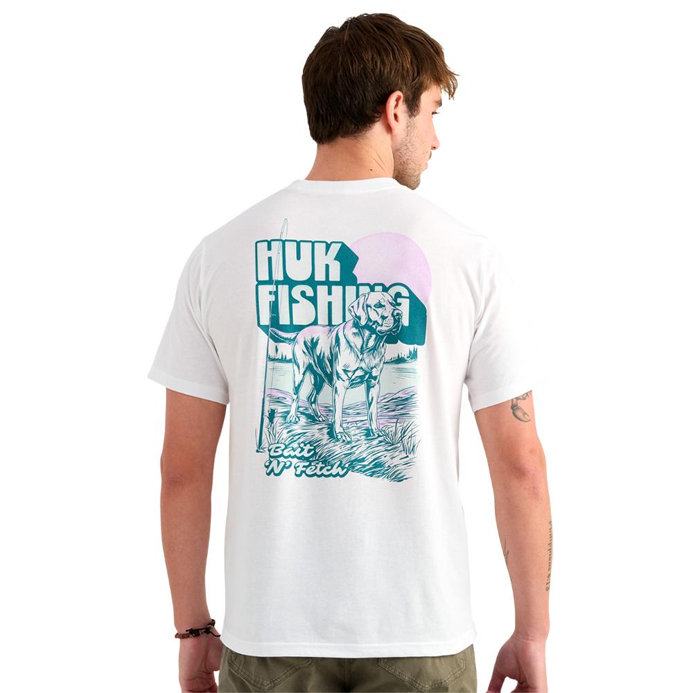 BAIT 'N FETCH SS TEE WHITE SIZE S