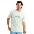 HUK SCRIPT SS TEE PALE ALGAE HTHR SIZE S