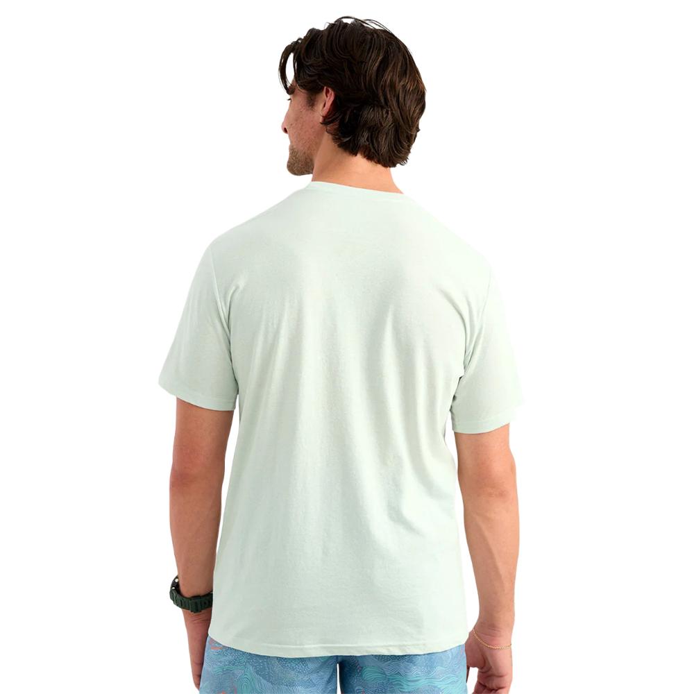 HUK SCRIPT SS TEE PALE ALGAE HTHR SIZE XXL