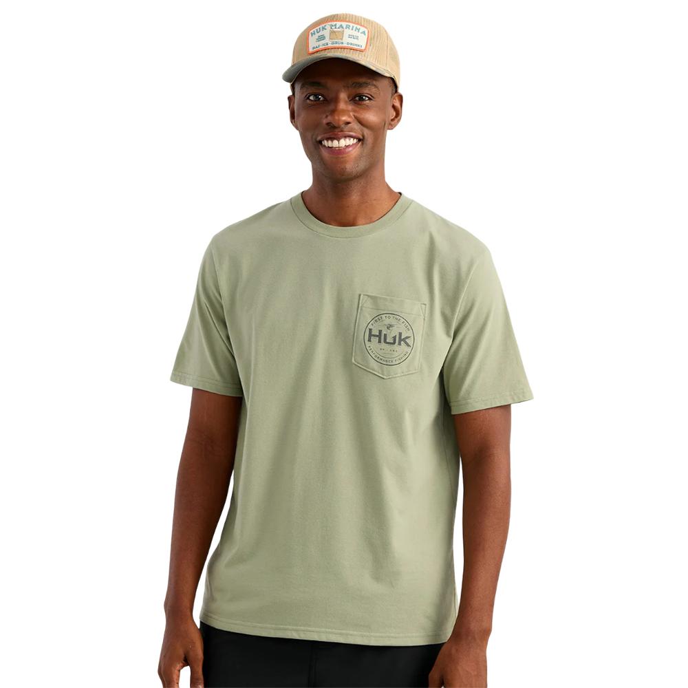 MARLIN CIRCLE SS POCKET TEE SEAGRASS SIZE XL