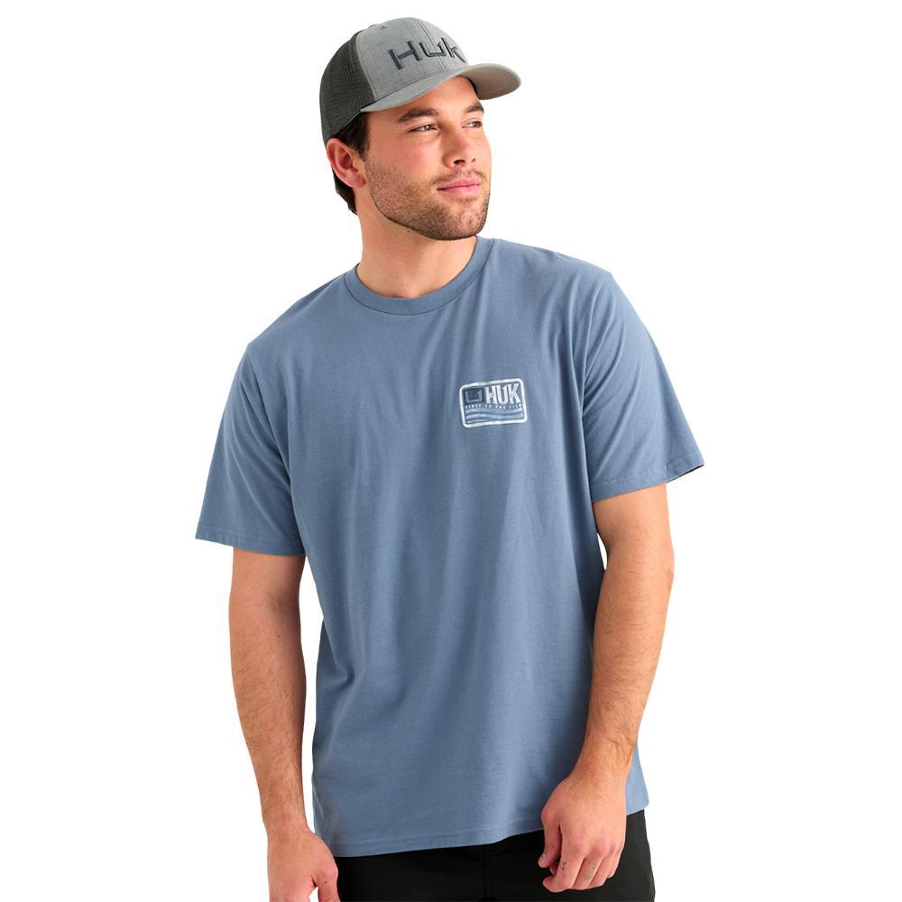 HUK BORN WAVE SS TEE STORMY BLUE SIZE S