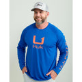 HUK ICON LS CREW OCEAN BLUE LS S
