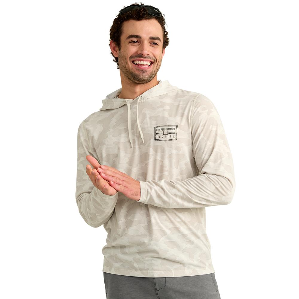 DRIFT PRINTED HOODIE SILVER BIRCH SIZE S