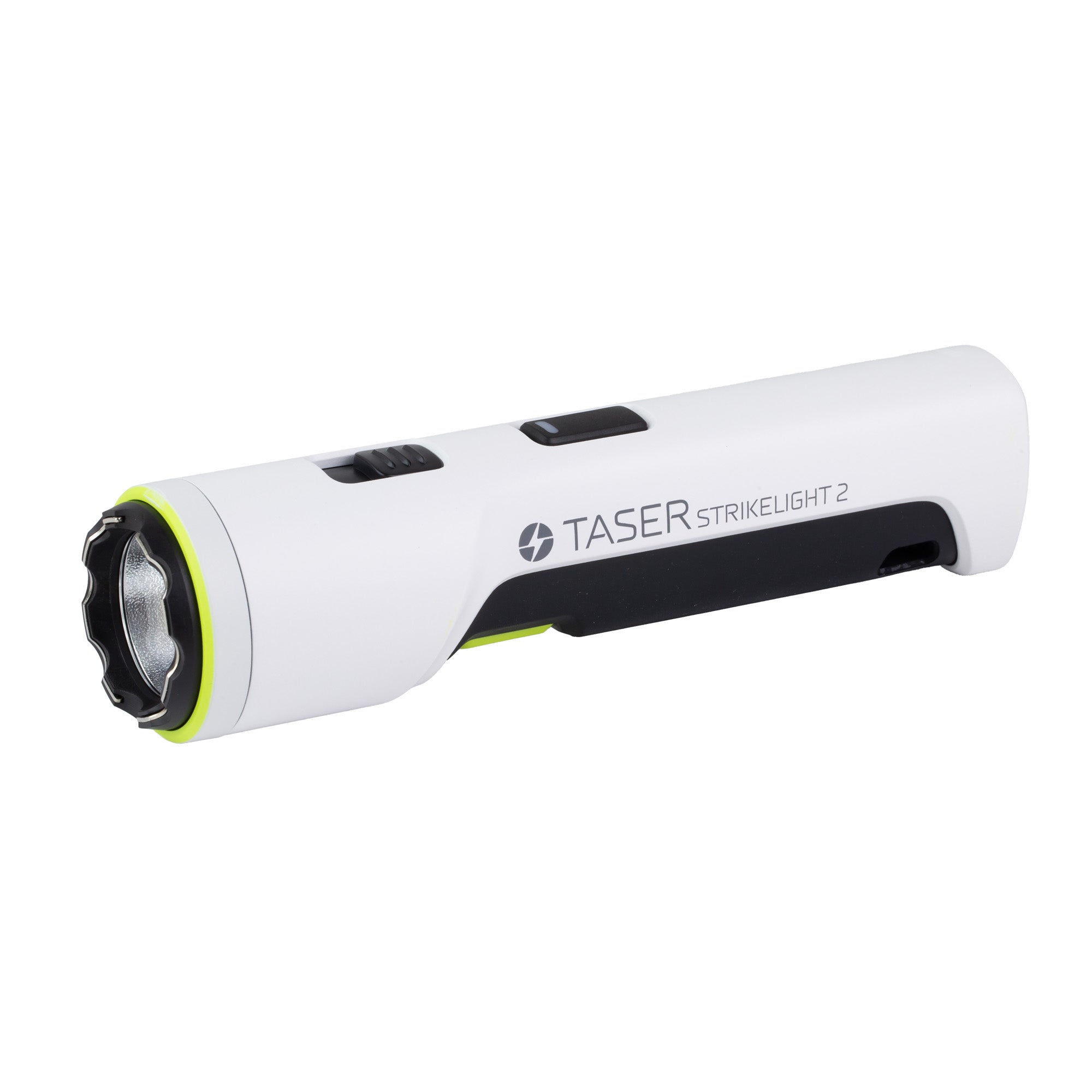 TASER StrikeLight 2 Kit, Stun Gun, White, Includes Wrist Strap and Charging Cable