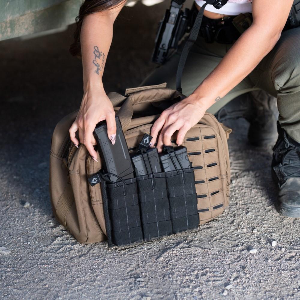 OPEN TOP TRIPLE MAG POUCH TAN