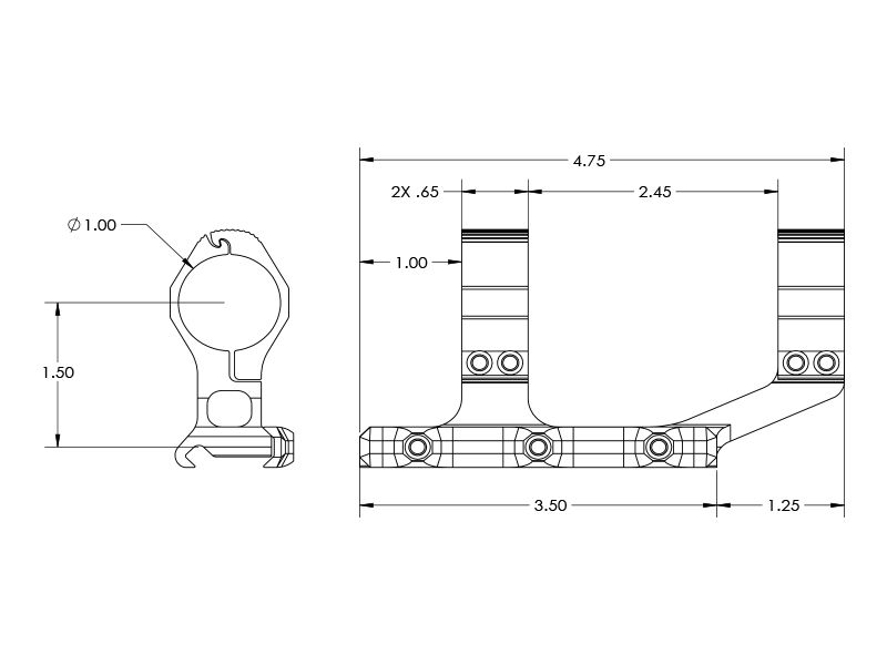Aero Precision Extended Ultralight AR-15 Scope Mount
