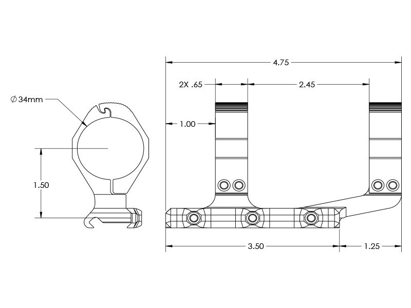 Aero Precision Extended Ultralight AR-15 Scope Mount