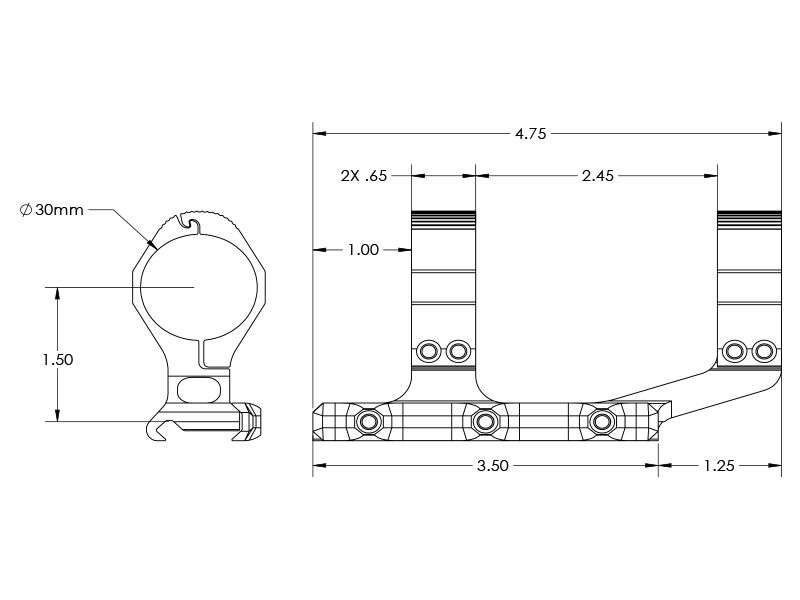 Aero Precision Extended Ultralight AR-15 Scope Mount