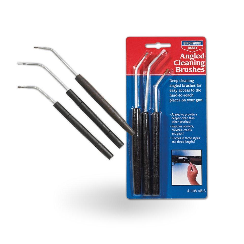 ANGLED CLEANING BRUSHES - BRONZE, NYLON & STAINLESS BRUSHES 3-PK