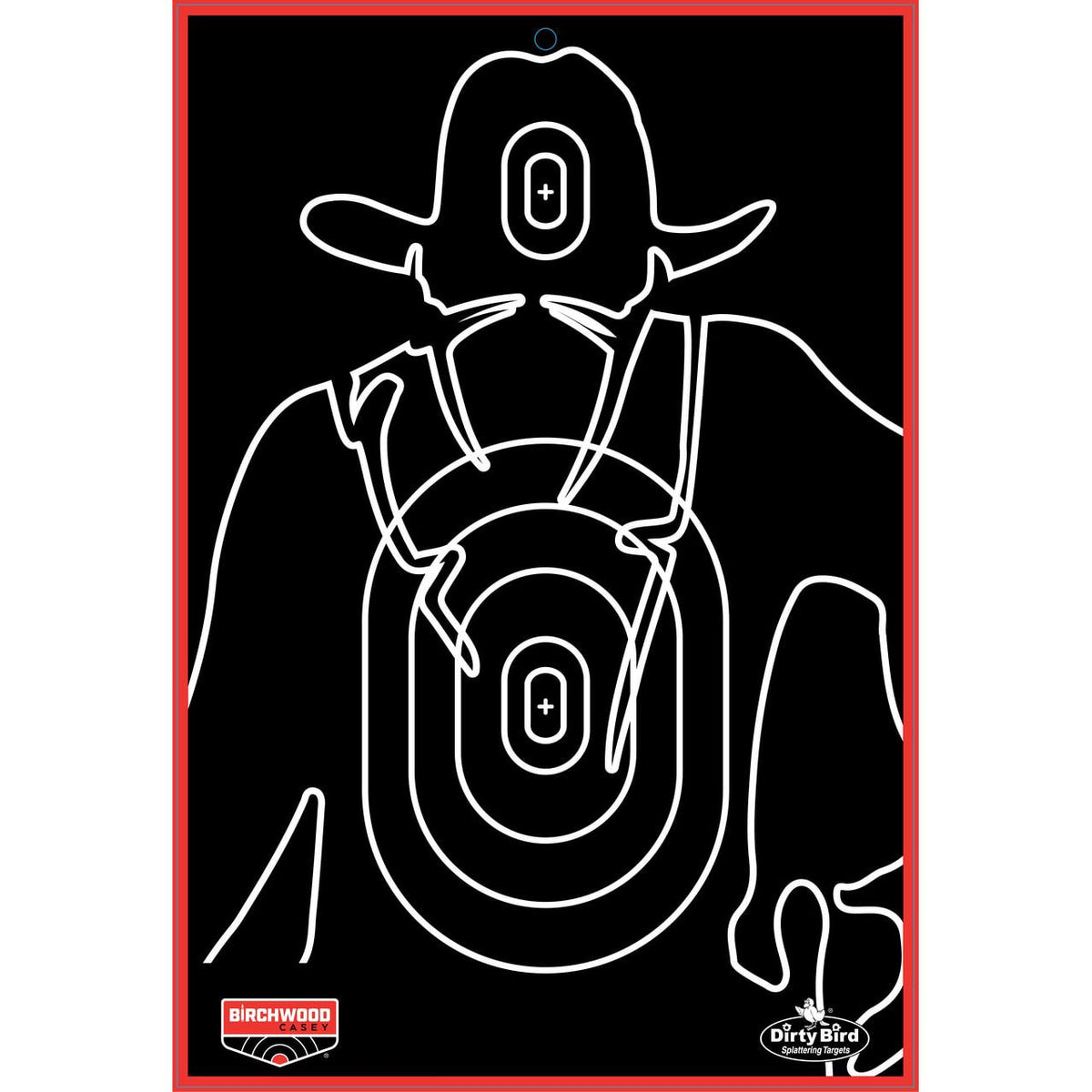 BIRCHWOOD CASEY DIRTY BIRD 12'' X 18'' GUNSLINGER SILHOUETTE 6 SHEETS