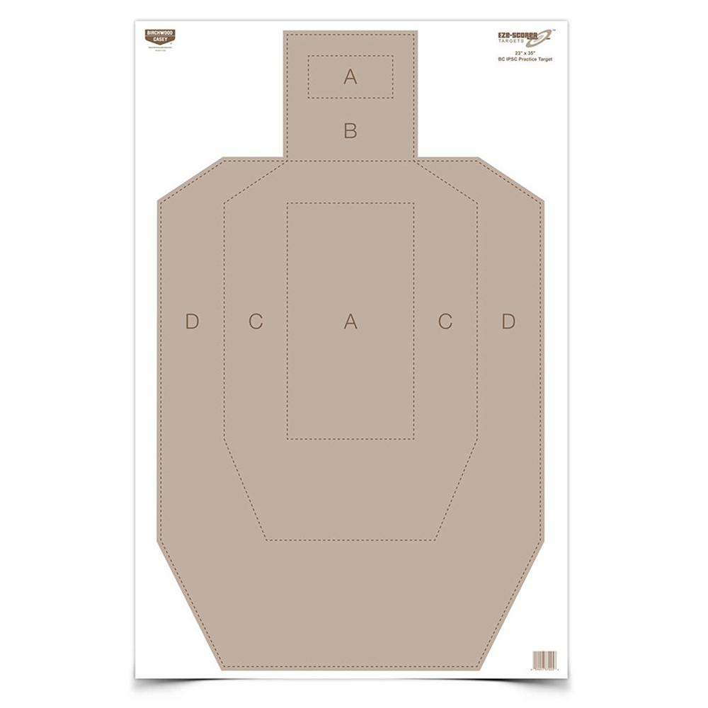 BIRCHWOOD CASEY EZE-SCORER 23'' X 35'' IPSC PRACTICE PAPER 100 SHEETS