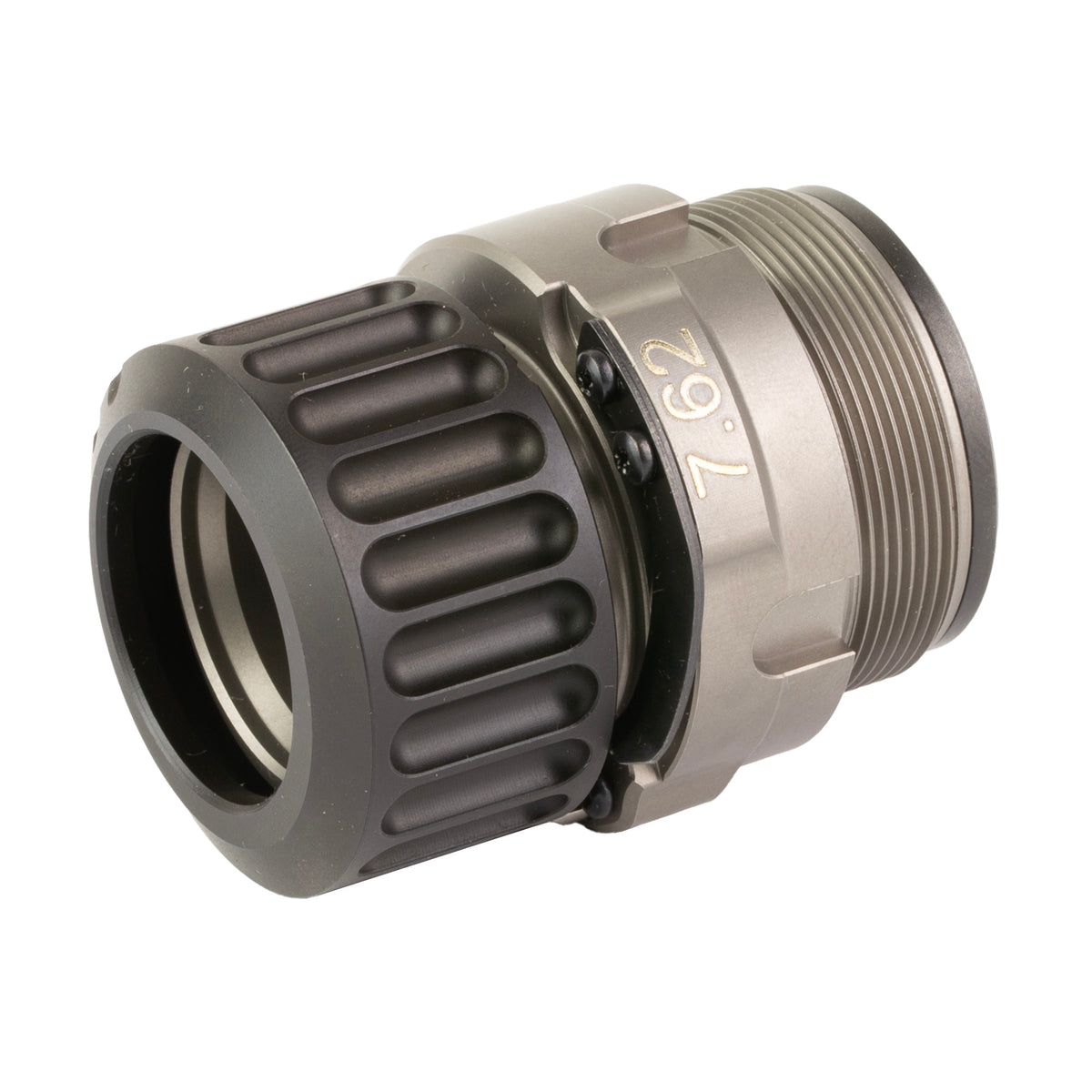 B&T USA SF Titanium HUB Adapter, Surefire to Hub, 7.62 NATO, Gray