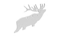 B/C AR500 3/8" SILHOUETTE ELK WHT