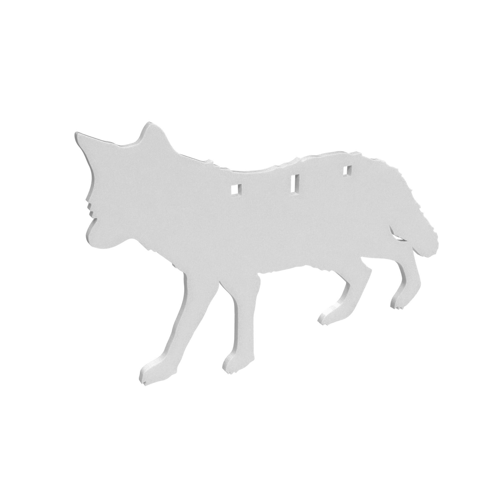 Birchwood Casey AR500 Gong, Coyote Silhouette Target, 3/8", 3-Hole, White