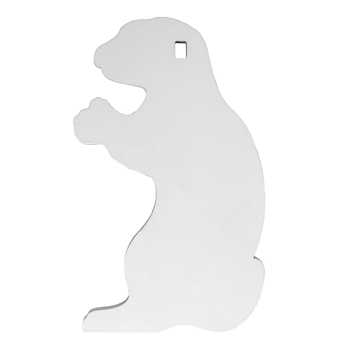 Birchwood Casey AR500 Gong, Gopher Silhouette Target, 3/8", 1-Hole, White