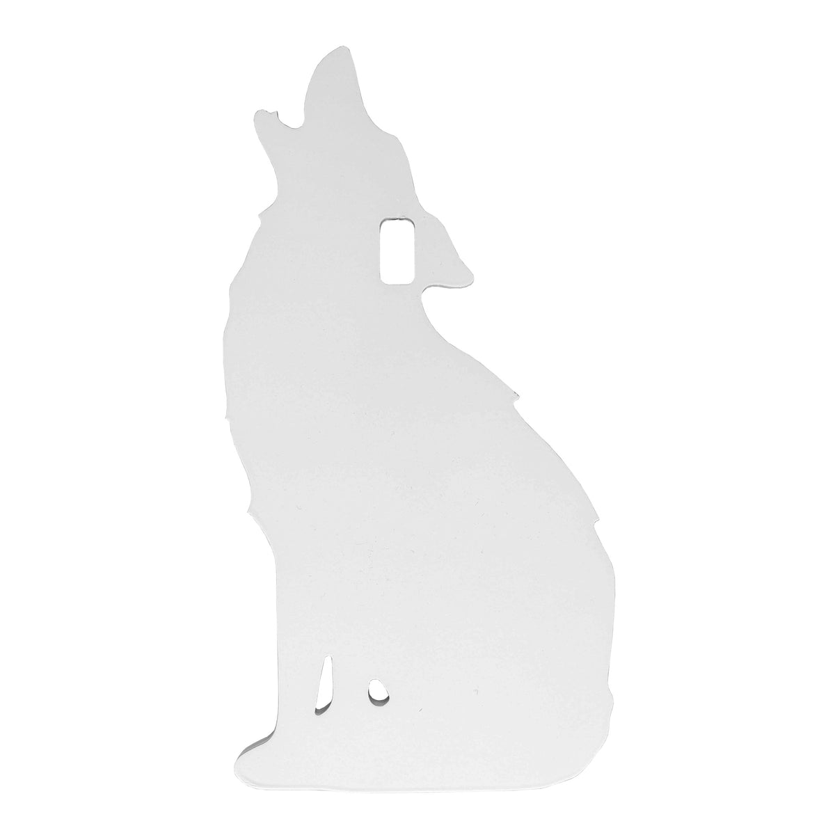 Birchwood Casey AR500 Gong, Howling Coyote Silhouette Target, 3/8", 1-Hole, White