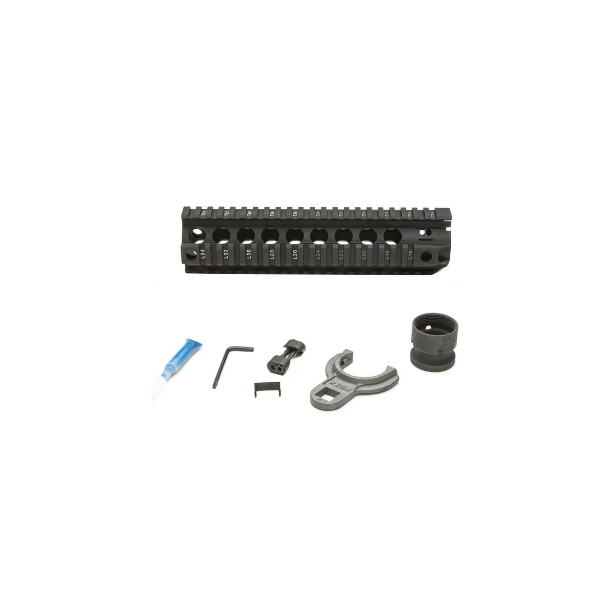 Bravo Company Quad Rail, Picatinny Rail, Fits AR Rifles, 9", Black