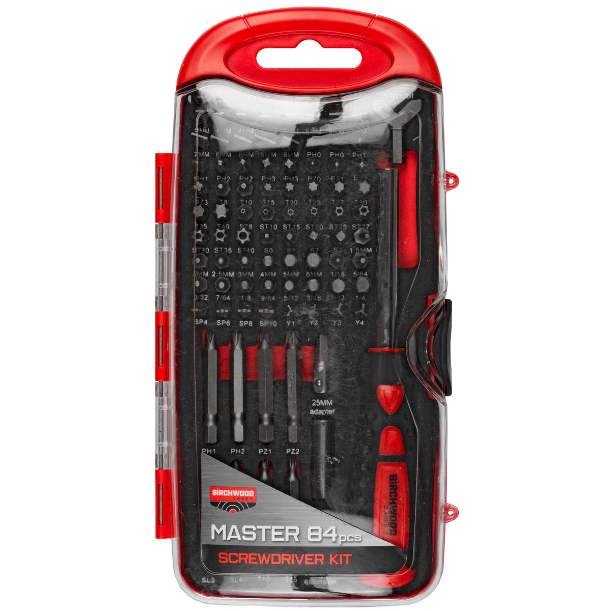 Birchwood Casey Pro Screwdriver Set, 40 Piece Kit, Red