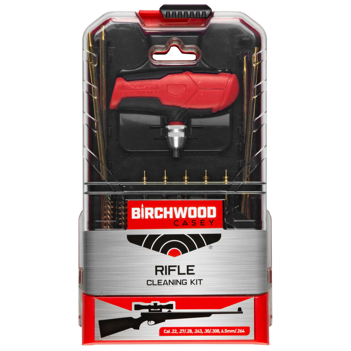 Birchwood Casey Universal Rifle Cleaning Kit, 21 Piece, Unique Handle