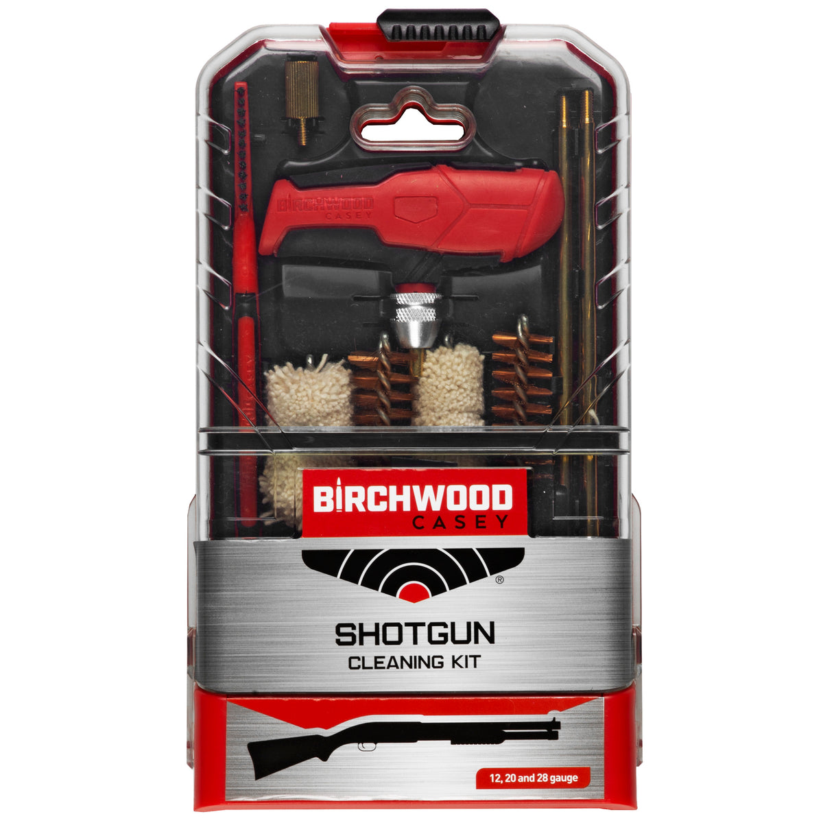 Birchwood Casey Universal Shotgun Cleaning Kit, 17 Pieces, Custom Handle