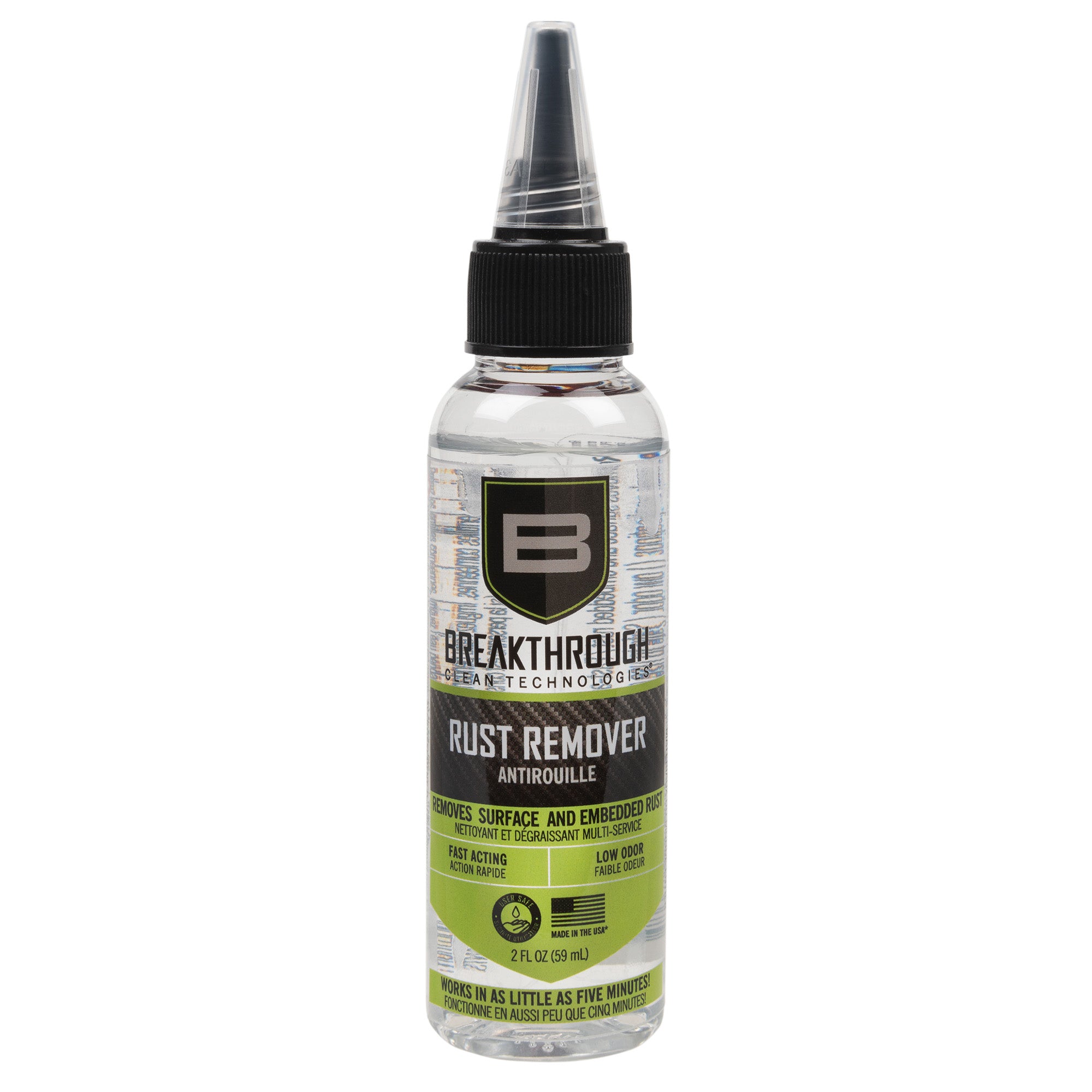 Breakthrough Clean Technologies Rust Remover, Solvent, 2oz Cone Cap Bottle