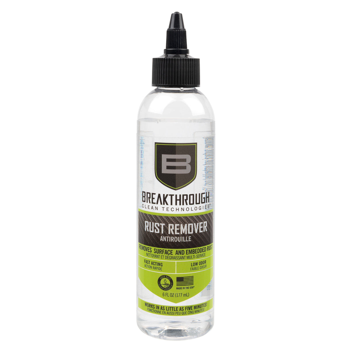 Breakthrough Clean Technologies Rust Remover, Solvent, 6oz Cone Cap Bottle