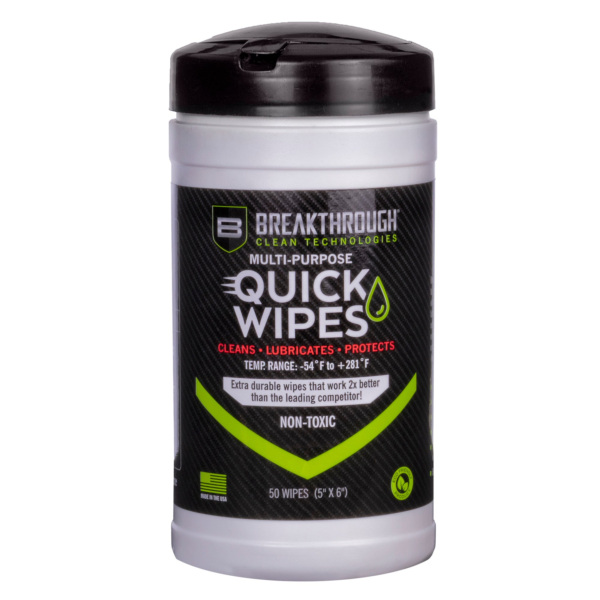 Breakthrough Clean Technologies Quick Wipes, Solvent, 50ct