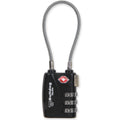 Bulldog Cases TSA Lock w/Steel Cable, Black Finish