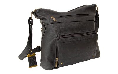 BULLDOG CROSS BODY PURSE W/HLSTR BLK